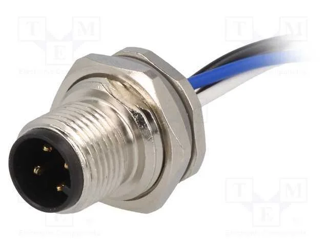 Tomada, M12, Pin: 4, Macho, C&oacute;digo A-Devicenet / Canopen, Fios