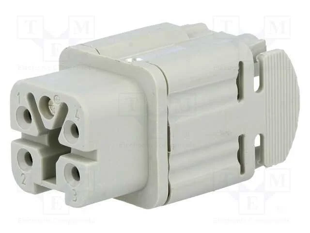Conector: Hdc, Inserto de Contatos, F&ecirc;mea, C146, Pin: 5, 4+Pe, 10a