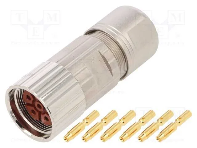 Conector: M23, ficha, PIN: 6, f&ecirc;mea, cerrar, com .