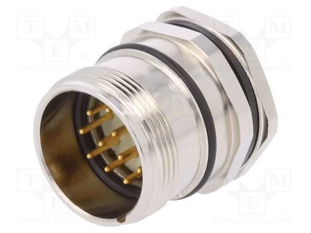 Conector: M23, tomada, PIN: 12, macho, solda, sim.
