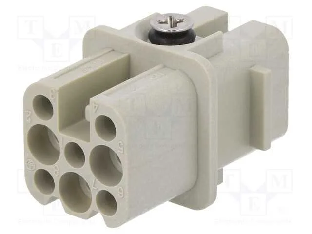 Conector: Hdc, Inserto de Contatos, F&ecirc;mea, Dd, Pin: 8, 7+Pe, Cerrar
