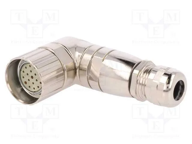 Conector: M23, Ficha, Pin: 19(3+16), F&ecirc;mea, Solda, com Cabo, 8a, Ip67