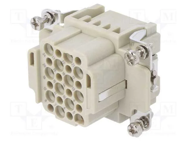 Conector: Hdc, Inserto de Contatos, F&ecirc;mea, Ddd, Pin: 24, 24+Pe, 10a