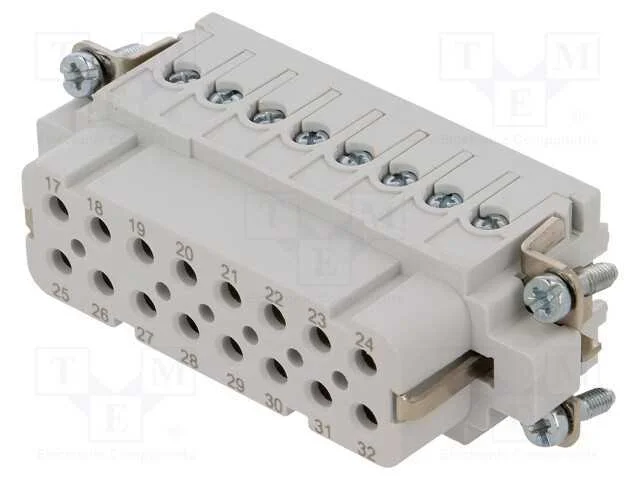 Conector: Hdc, Inserto de Contatos, F&ecirc;mea, C146, Pin: 16, 16+Pe