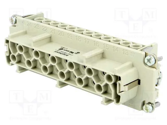 Conector: Hdc, Inserto de Contatos, F&ecirc;mea, C146, Pin: 24, 24+Pe