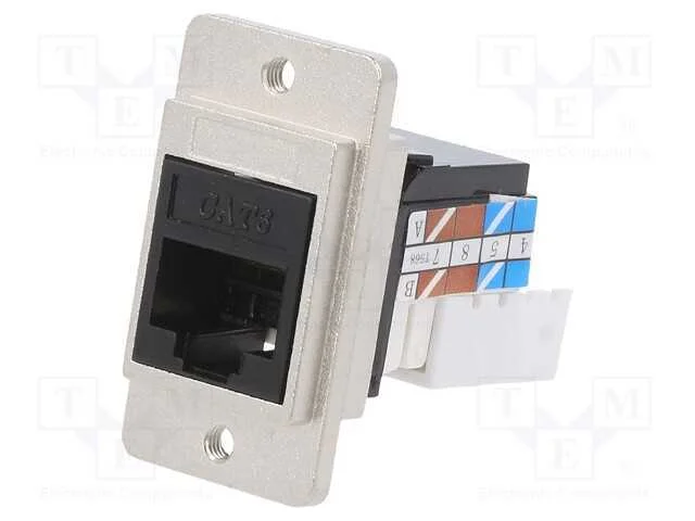 Tomada, Rj45, Dualslim, Cat: 6a, Sistema: 8p8c, Idc, 29mm, Mat: Metal