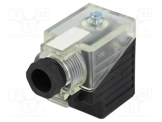 Conector: de v&aacute;lvulas, ficha, formato A, 18mm, f&ecirc;.