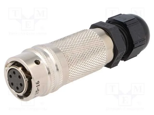 Conector: Redondos, com Cabo, Pt/451, Ficha, F&ecirc;mea, Pin: 6, Dourado