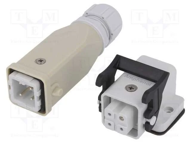 Conector: HDC, macho + f&ecirc;mea, C146, PIN: 4, 3+PE,.