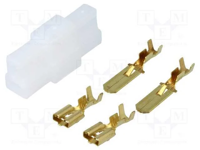 Conetor: Plano, F&ecirc;mea/Macho, Cerrar, com Cabo, Isolada, 2,5mm2
