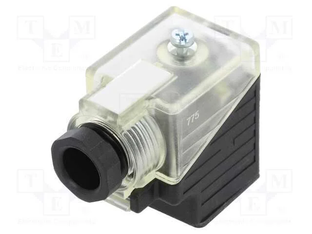Conector: de V&aacute;lvulas, Ficha, Formato A, 18mm, F&ecirc;mea, Pin: 4, 24v