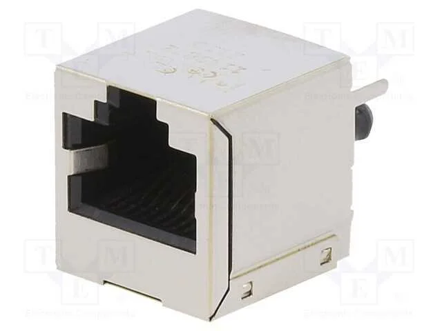 Tomada, Rj45, Pin: 8, Dourado, Sistema: 8p8c, para Pcb, Tht