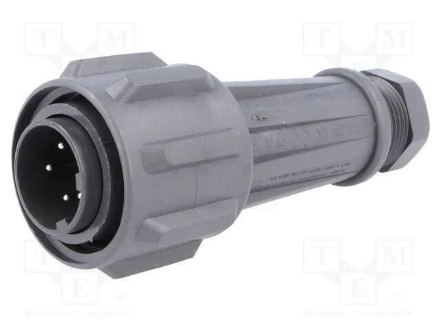 Conector: Redondos, Ficha, Macho, Pin: 5, Rosca Interna,Torcidos
