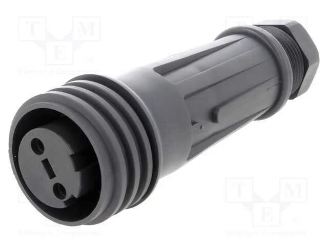 Conector: Redondos, Ficha, F&ecirc;mea, Pin: 2, Rosca Externa,Torcidos