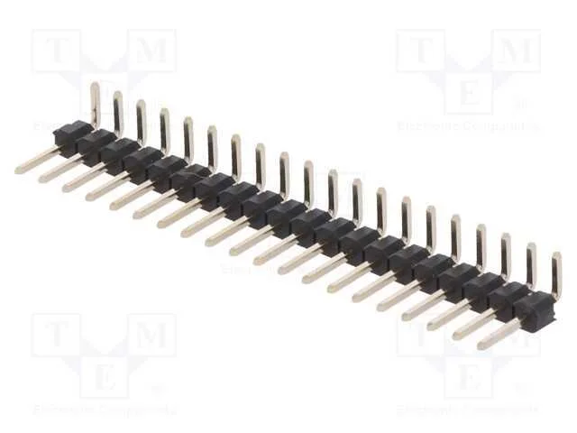Barra de Pinos, Pinos, Macho, Pin: 20, Angulares 90, 2,54mm, Tht