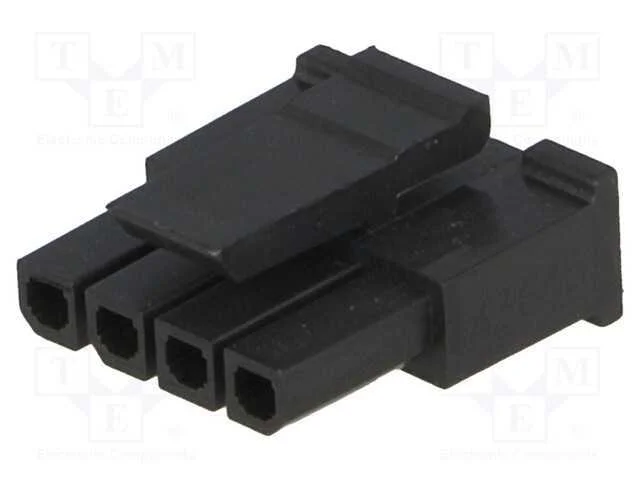 Ficha, Fio-Placa, F&ecirc;mea, Micro-Fit 3.0, 3mm, Pin: 4, Sem Contactos