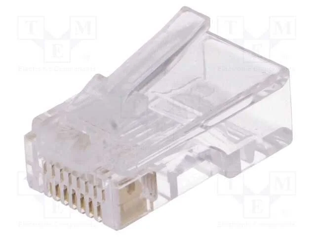 Ficha, Rj45, Pin: 8, Contatos: Bronze de F&oacute;sforo, Dourado, Ul94v-2
