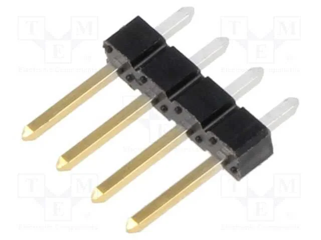Barra de Pinos, Pinos, Bergstik, Macho, Pin: 4, Simples, 2,54mm, Tht