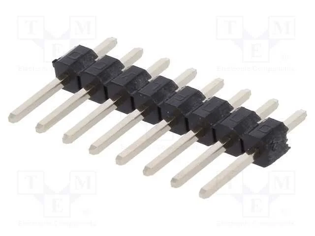 Barra de Pinos, Pinos, Macho, Pin: 8, Simples, 2,54mm, Tht, 1x8, L3mm