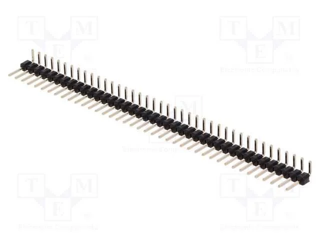 Barra de Pinos, Pinos, Macho, Pin: 40, Angulares 90, 2,54mm, Tht