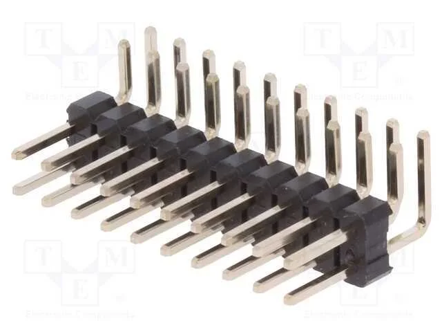 Barra de Pinos, Pinos, Macho, Pin: 20, Angulares 90, 2,54mm, Tht