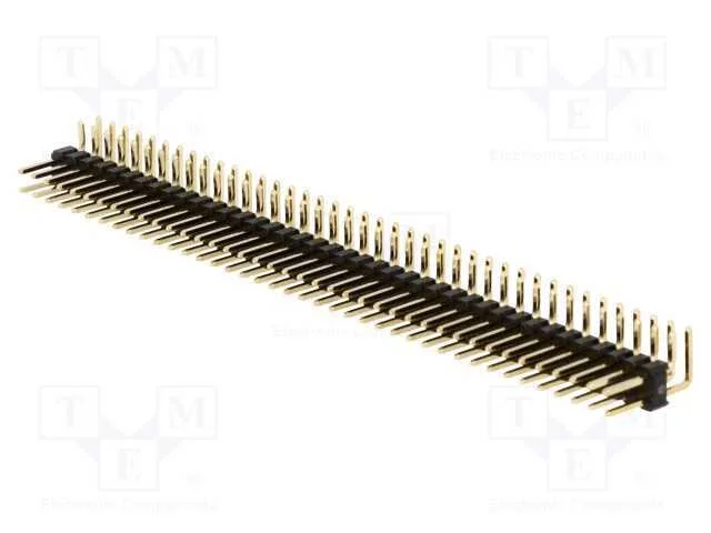Barra de Pinos, Pinos, Macho, Pin: 80, Angulares 90, 2,54mm, Tht