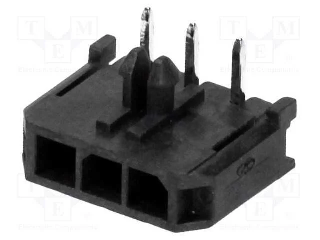 Tomada, Fio-Placa, Macho, Micro-Fit 3.0, 3mm, Pin: 3, Tht, 5a, 600v