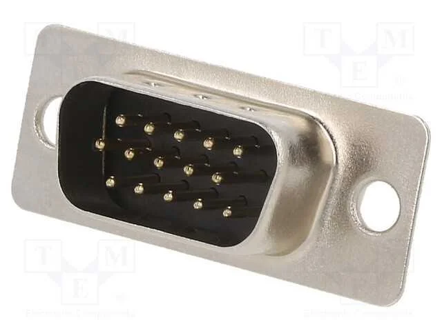 D-Sub, PIN: 15, ficha, macho, para painel, simple.