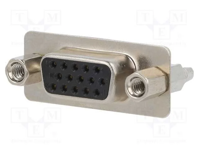 D-Sub, PIN: 15, tomada, f&ecirc;mea, para painel, simpl.