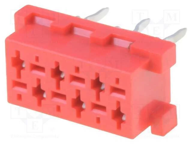Fio-placa, tomada, f&ecirc;mea, PIN: 6, THT, para PCB, .
