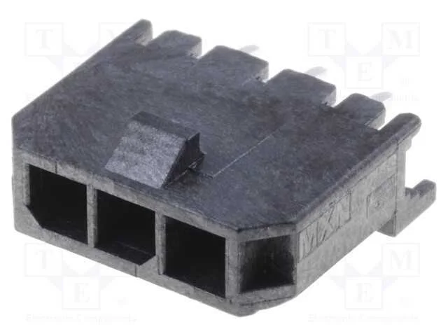 Tomada, fio-placa, macho, Micro-Fit 3.0, 3mm, PIN.