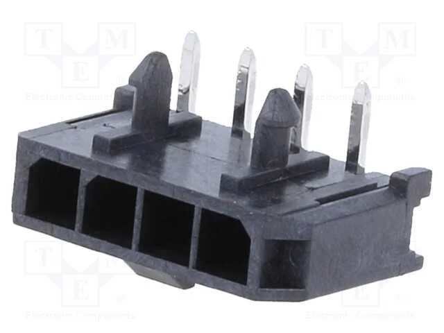 Tomada, Fio-Placa, Macho, Micro-Fit 3.0, 3mm, Pin: 4, Tht, 5a, 600v