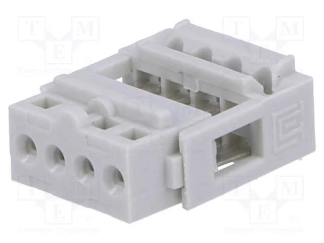 Ficha, Idc, F&ecirc;mea, Pin: 4, Idc, Tht, 2,54mm, Estanhado, Sistema: 1x4