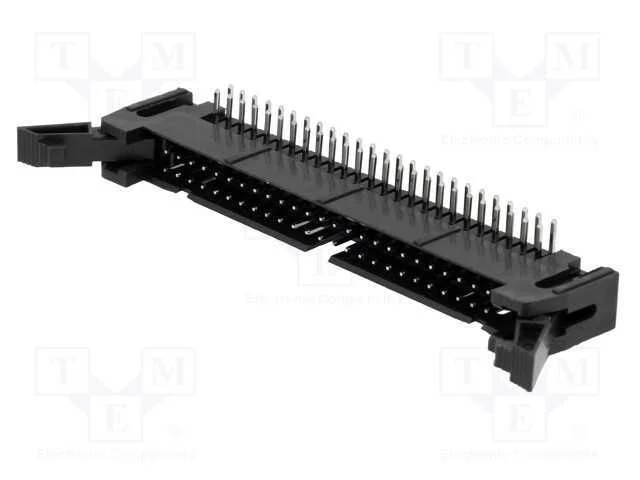 Tomada, Idc, Macho, Pin: 50, Angulares 90, Tht, Dourado, 2,54mm