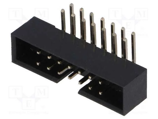 Tomada, Idc, Macho, Pin: 14, Angulares 90, Tht, Gold Flash, 2mm