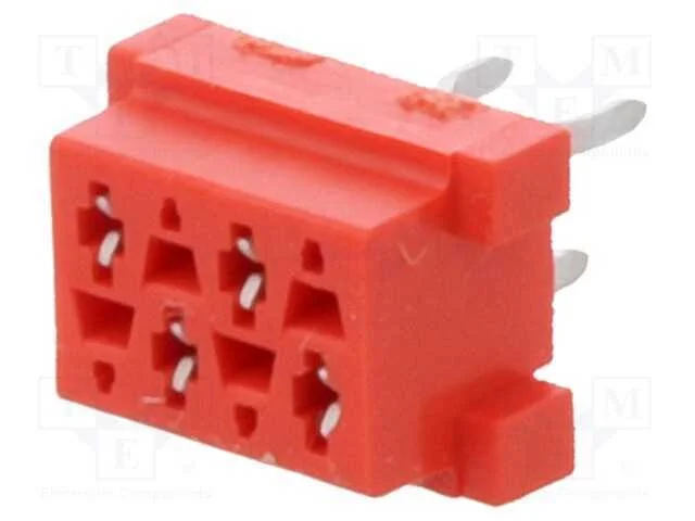 Micro-Match, Tomada, F&ecirc;mea, Pin: 4, Tht, para Pcb, Sistema: 2x2