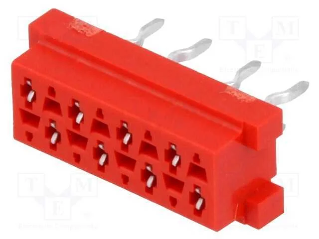 Micro-Match, Tomada, F&ecirc;mea, Pin: 8, Tht, para Pcb, Sistema: 2x4