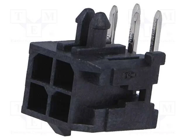 Tomada, Fio-Placa, Macho, Micro-Fit 3.0, 3mm, Pin: 4, Tht, 5a, 600v