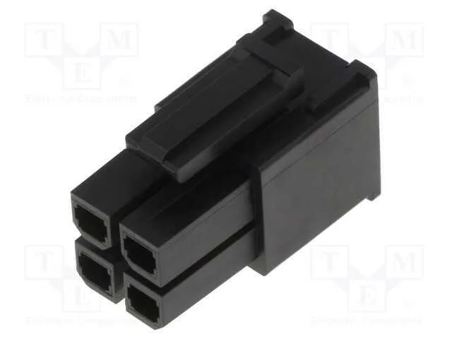 Ficha, Fio-Fio/Placa, F&ecirc;mea, Mega-Fit, 5,7mm, Pin: 4, Ul94v-0, 23a