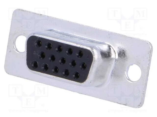D-Sub Hd, Pin: 15, Ficha, F&ecirc;mea, com Cabo, Solda