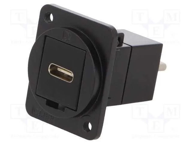Adaptador, USB C tomada-frente,USB C ficha-trasei.