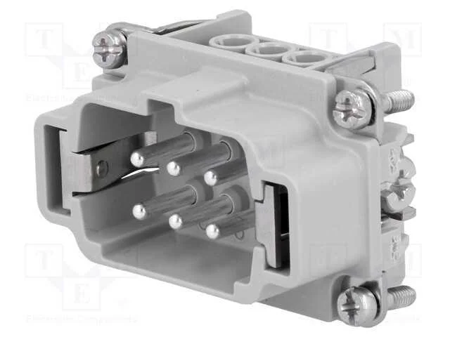 Conector: Hdc, Inserto de Contatos, Macho, C146, Pin: 6, 6+Pe, 22a