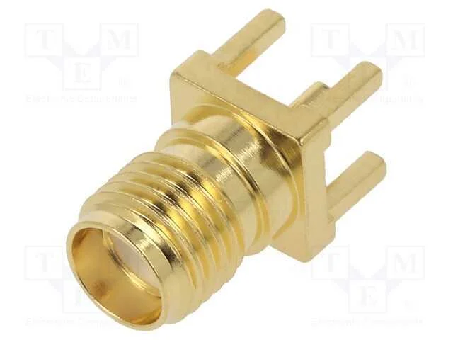 Tomada, SMA, f&ecirc;mea, simples, 50O, THT, para PCB, .