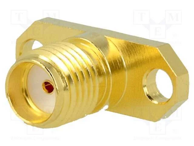 Tomada, Sma, F&ecirc;mea, Simples, 50o, Solda, Ptfe, Dourado