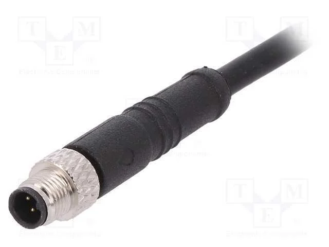 Conector: M5, ficha, macho, fios, PIN: 4, 1A, sim.