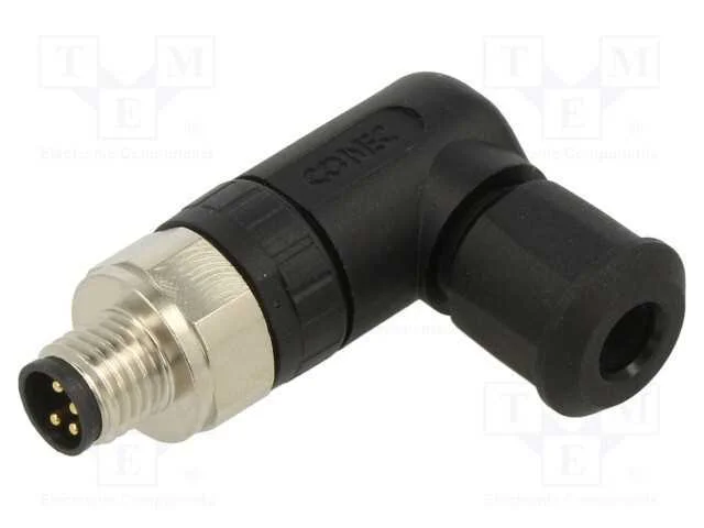 Conector: M8, macho, PIN: 4, angulares 90, com ca.