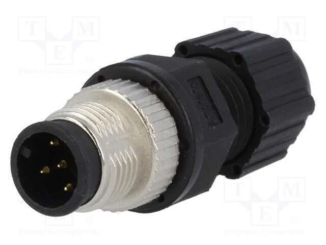 Ficha, M12, Pin: 5, Macho, C&oacute;digo A-Devicenet / Canopen, com Cabo