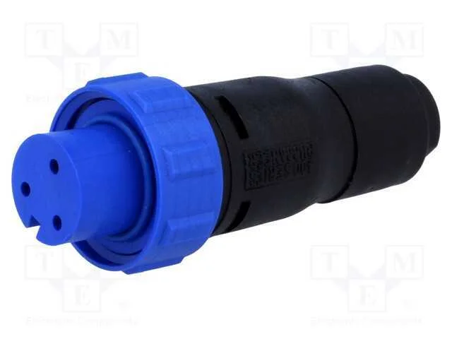 Conector: redondos, ficha, f&ecirc;mea, PIN: 3, sem con.
