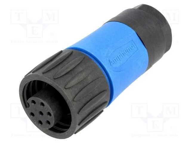 Conector: Redondos, Ficha, com Cabo, Pin: 7, F&ecirc;mea, Solda, Prateado