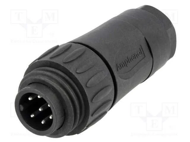 Conector: Redondos, Ficha, com Cabo, Pin: 7, Macho, Solda, Prateado